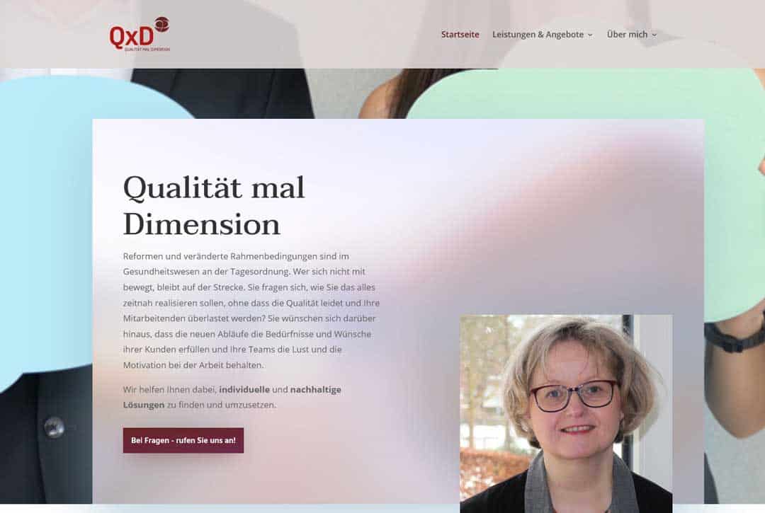 Website QxD - Qualität mal Dimension