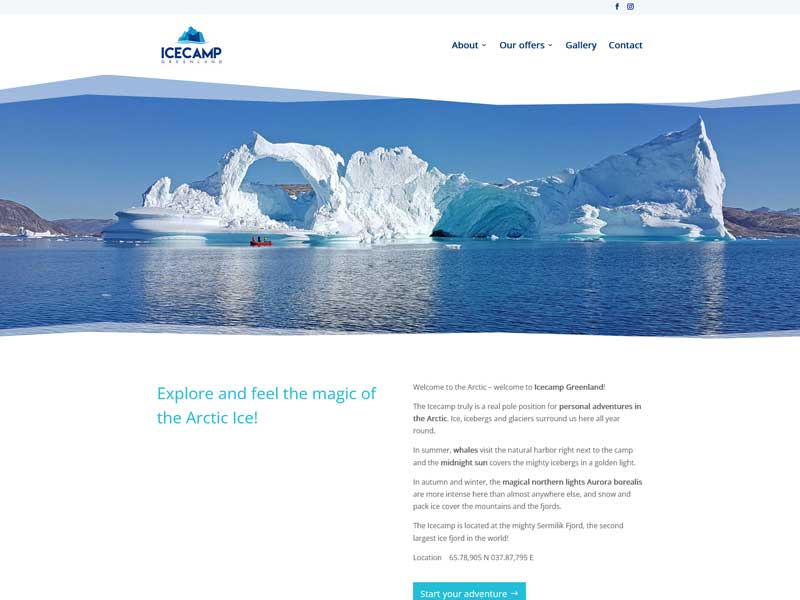 Neue Homepage Icecamp Greenland
