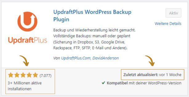 WordPress Plugin aktuell