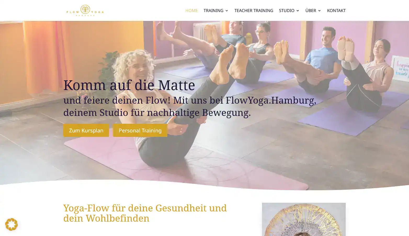 Screenshot Flow Yoga Hamburg Let it flow