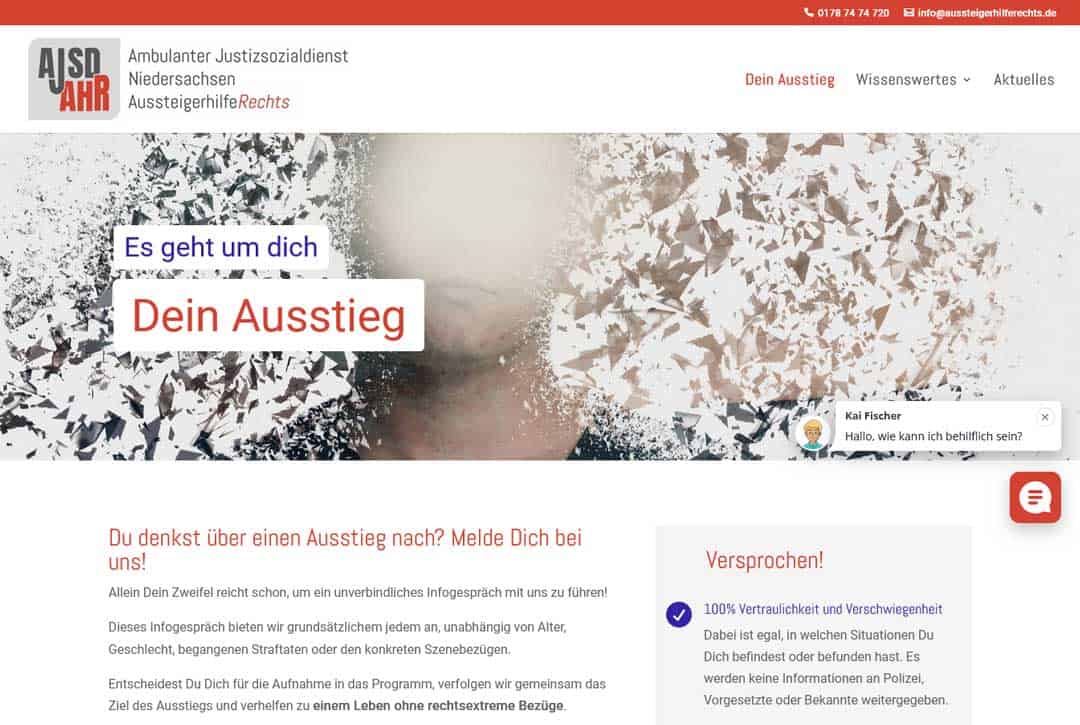 Website-Relanch-Aussteigerprogramm-Niedersachsen Website des Aussteigerprogramms Niedersachsen
