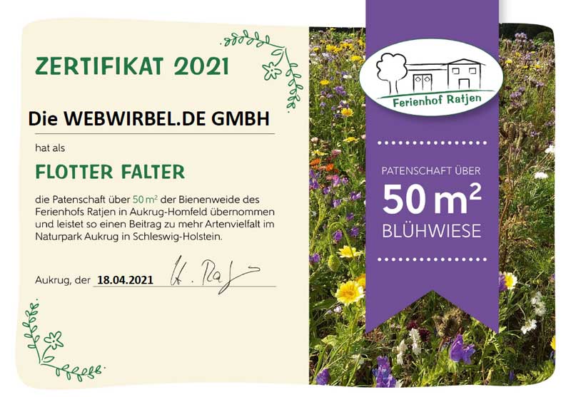flotterfalter Blühpatenschaft webwirbel.de