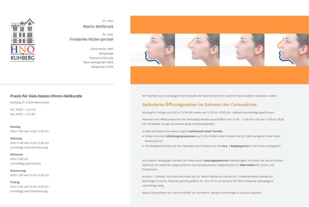 hno_seite Website HNO am Kuhberg, Neumünster