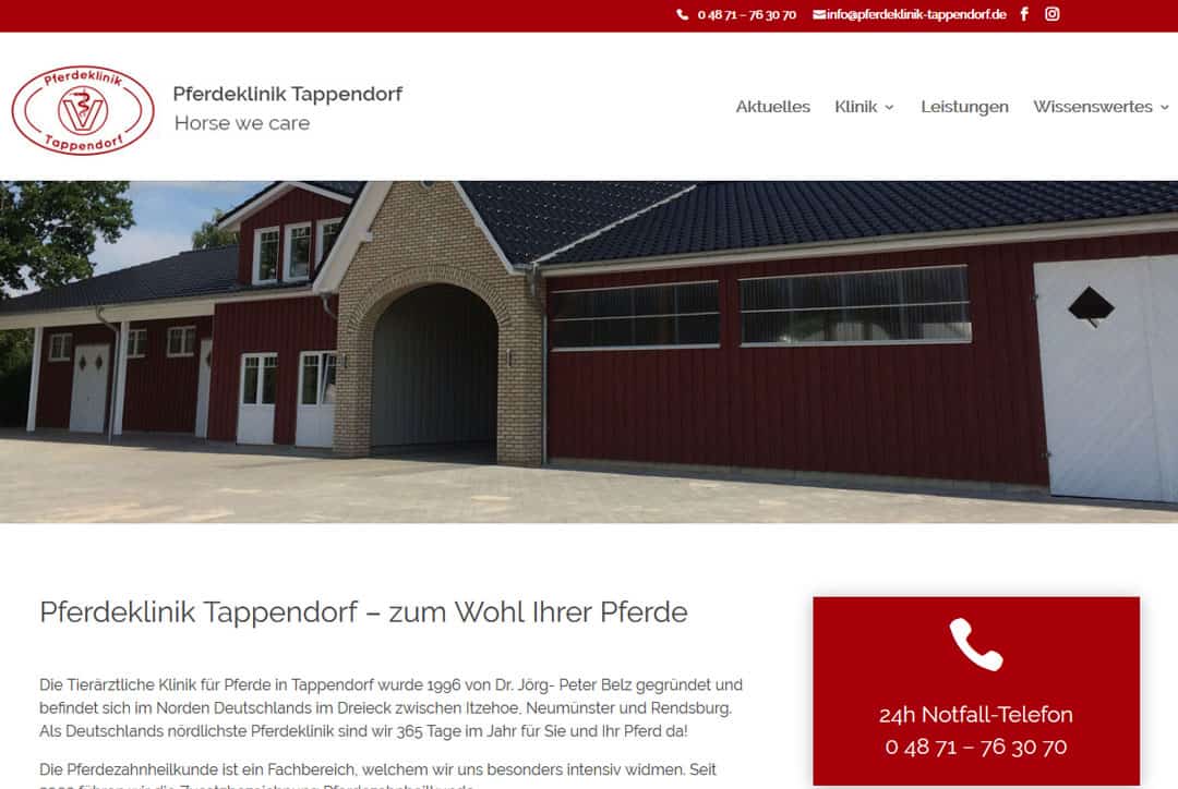 pferdeklinik_seite2 Website der Pferdeklinik Tappendorf