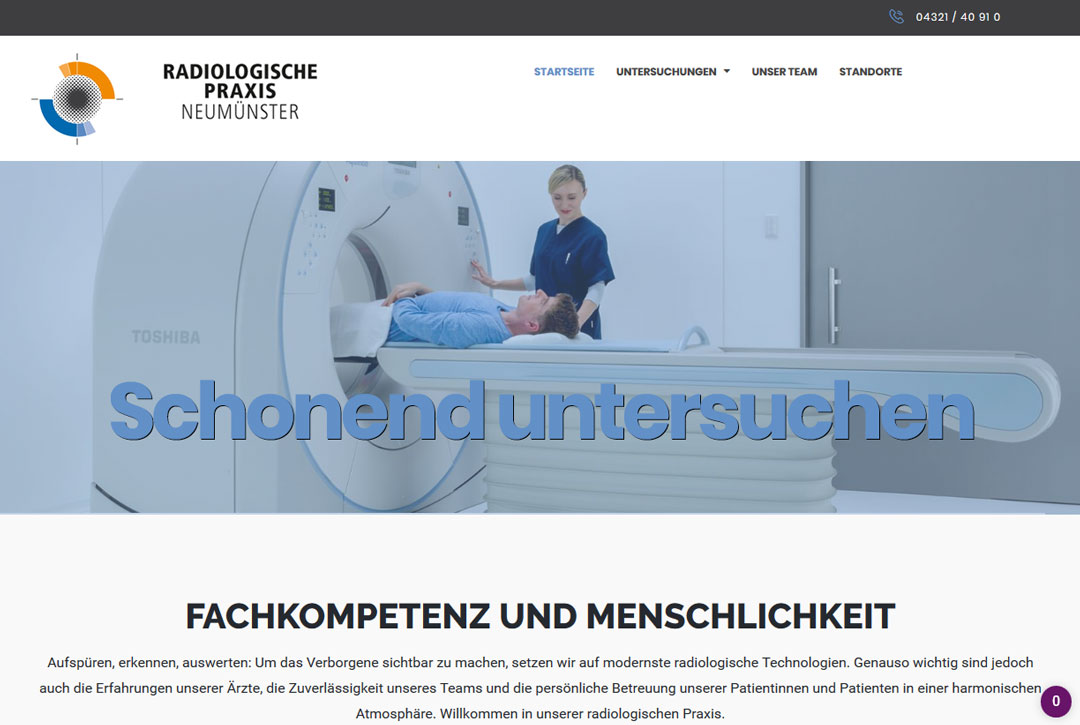 radiologie_seite Website Radiologische Praxis Neumünster