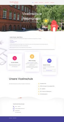 scs_vicelin Screenshot der Website der Vicelinschule Neumünster